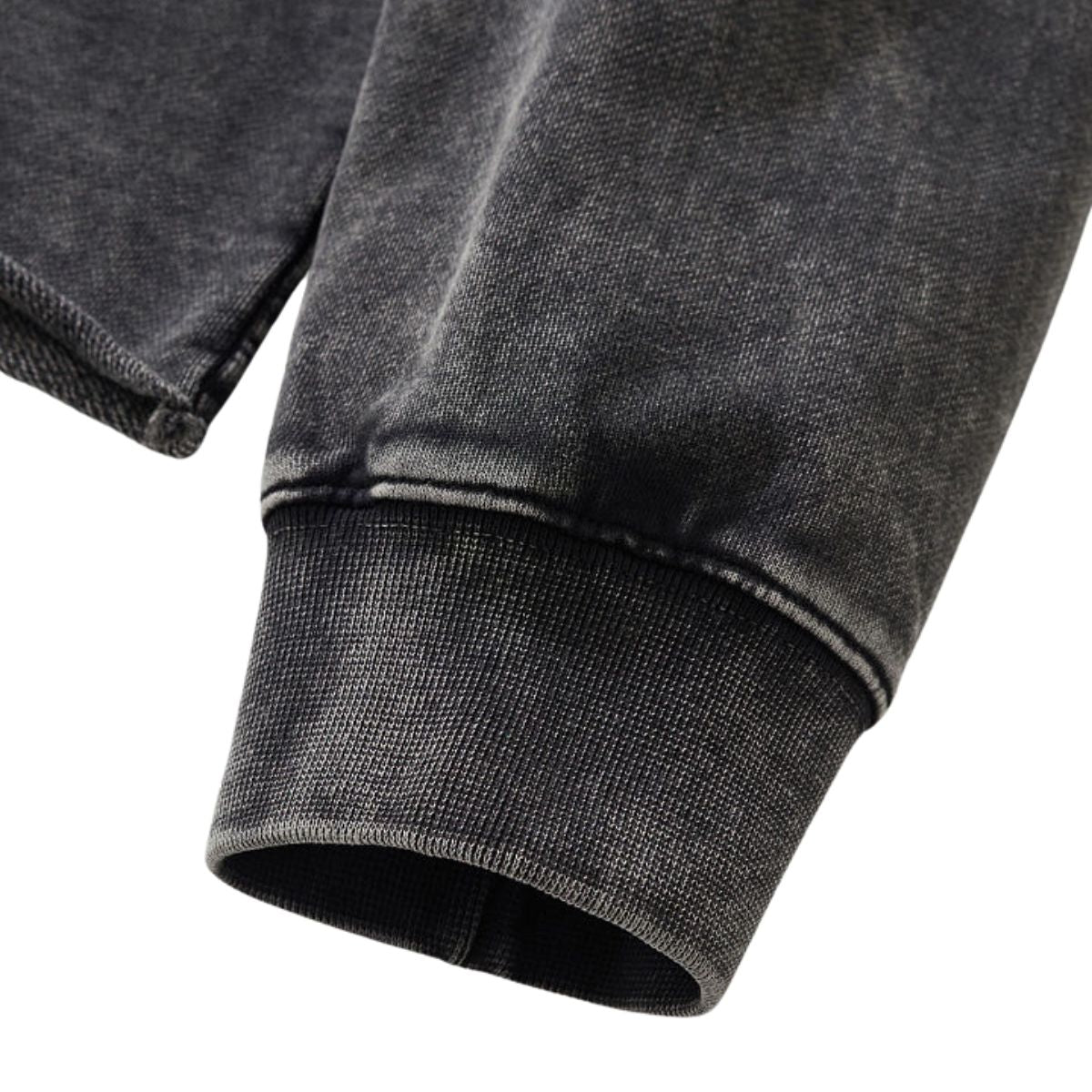 Boxy‑Fit Small V‑Neck Polo Cotton Sweatshirt