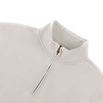 Heavyweight Washed Fleece Stand Collar Zip Sweatshirt