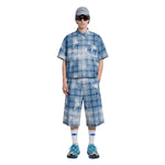 Heavyweight Distressed Plaid Box Polo Shirt 7.0oz