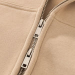 Old‑Money Boxy Fleece‑Lined Zip‑Up Hoodie