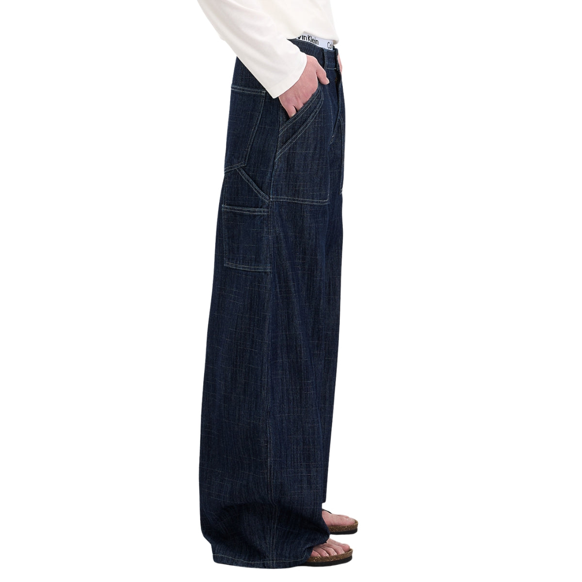 Vintage Slub Carpenter Baggy Denim Pants