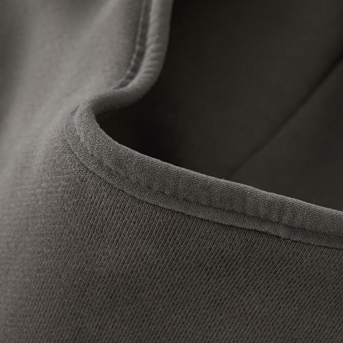 Boxy Contrast Webbing High Neck Face‑Cover Hoodie
