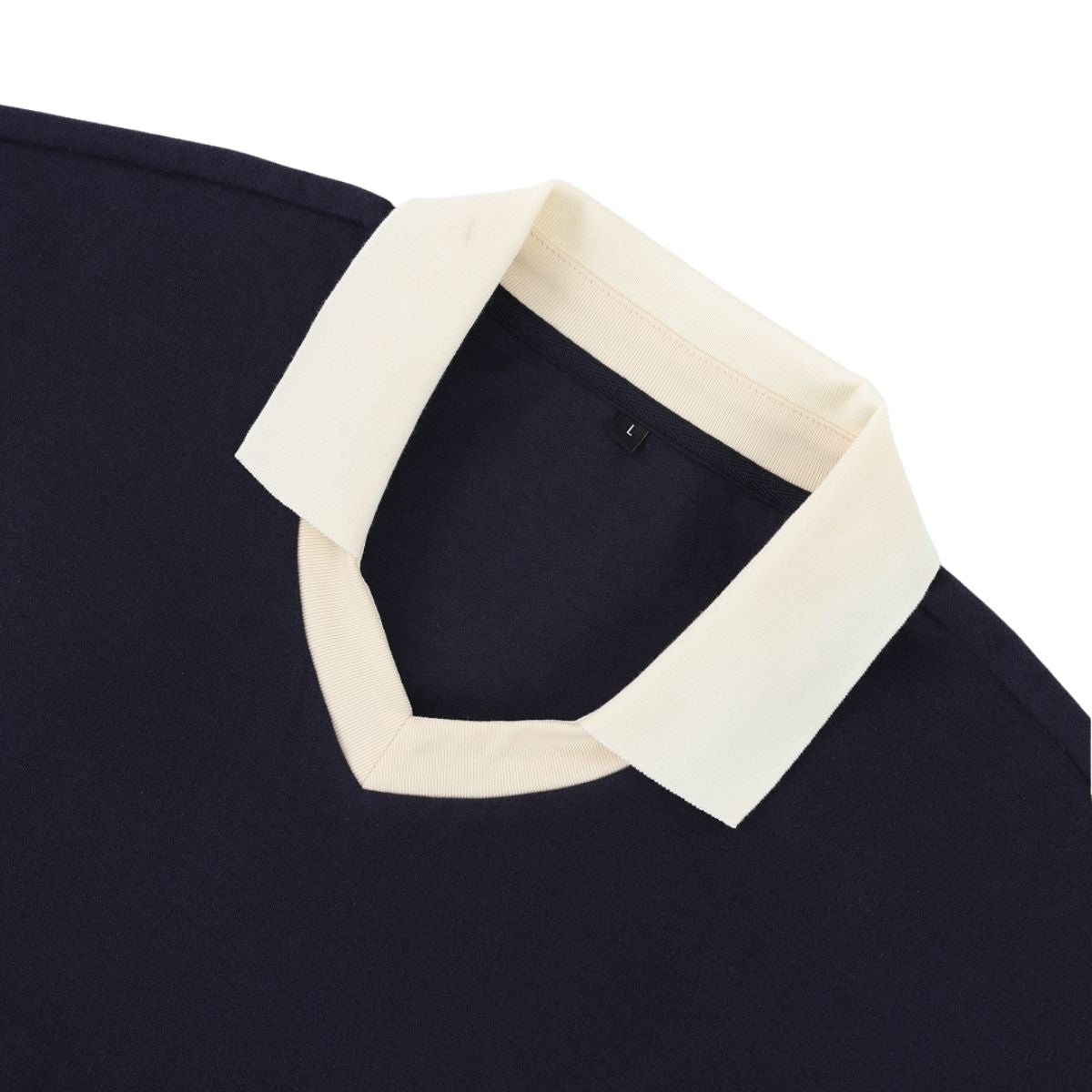 Women's Heavyweight Washed Color Block Collared Long Sleeve Sweatshirt