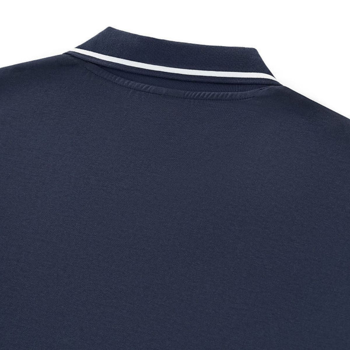 V‑Neck Color‑Contrast Hem Adjustable Drawstring Elastic Polo Sweatshirt