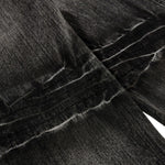 Men's Distressed Washed Denim Wide Leg Pants Punk Paint Splatter