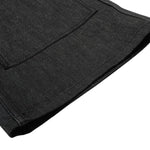 Raw Black Wide Leg Jeans with Utility Flap Pocket Detail