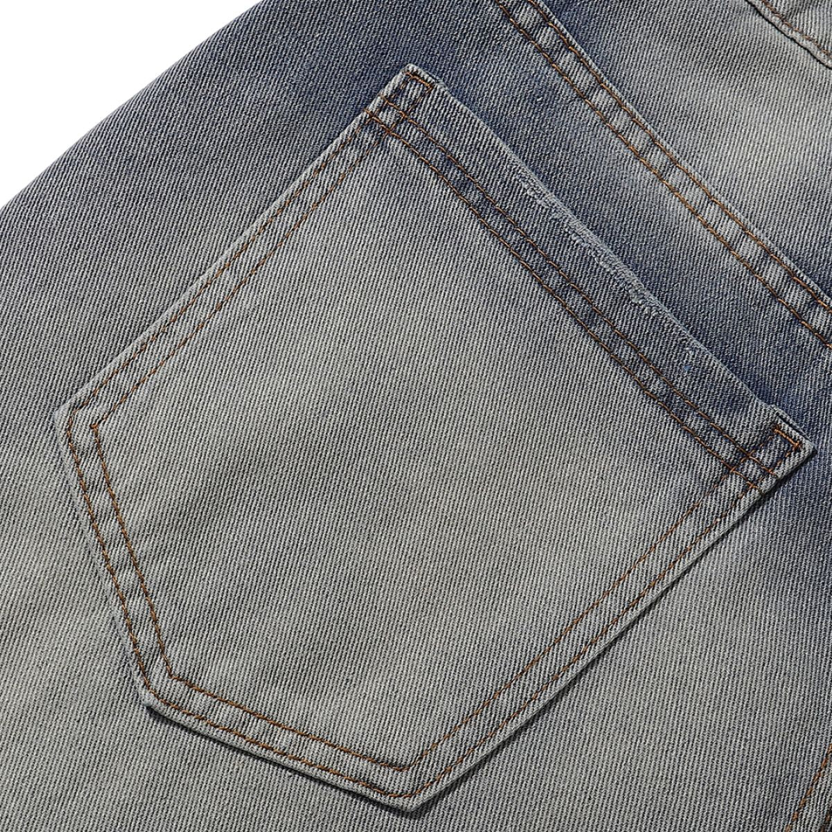 Bermudas con lavado vintage y salpicaduras de tinta