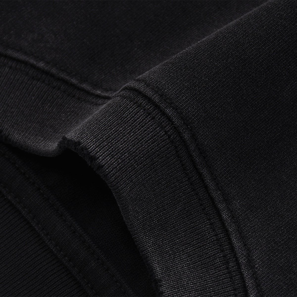 Black Washed Cotton Ripped Sweatshirt