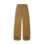 Washed Solid Baggy Wide Leg Workwear Pants
