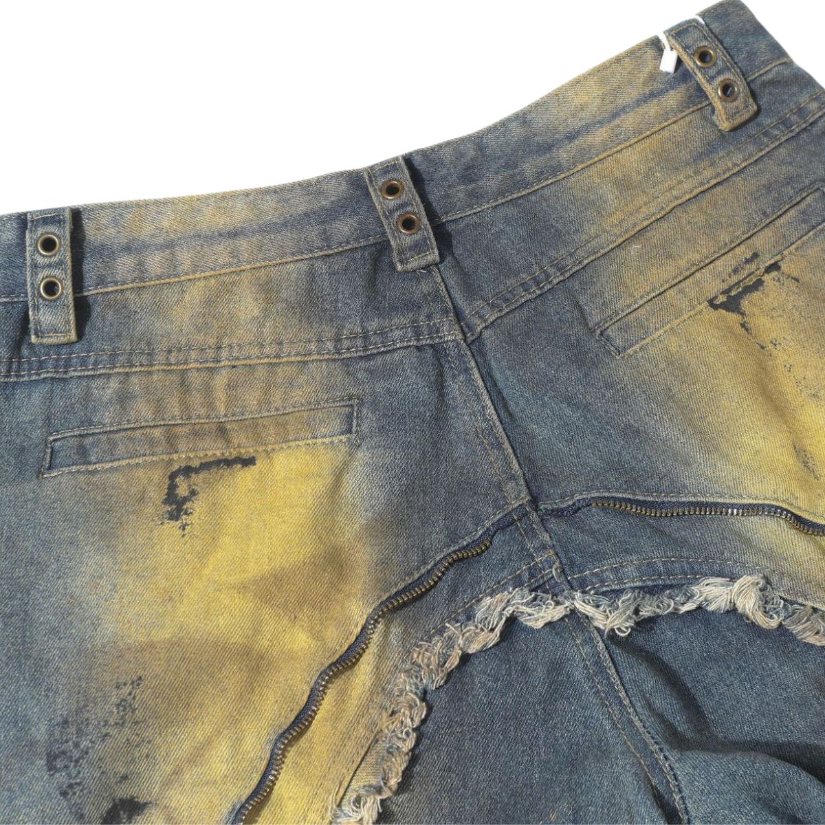 Smoke Rise Y2K Baggy Ripped Cargo Jeans