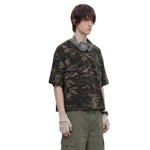 Camiseta destructiva de peso pesado con borde crudo de 10 oz
