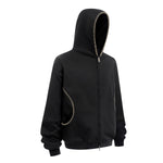 Special Stitch Bound Seam Zip Up Hoodie