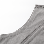 Raw Edge Patchwork Muscle Tank 8.25oz