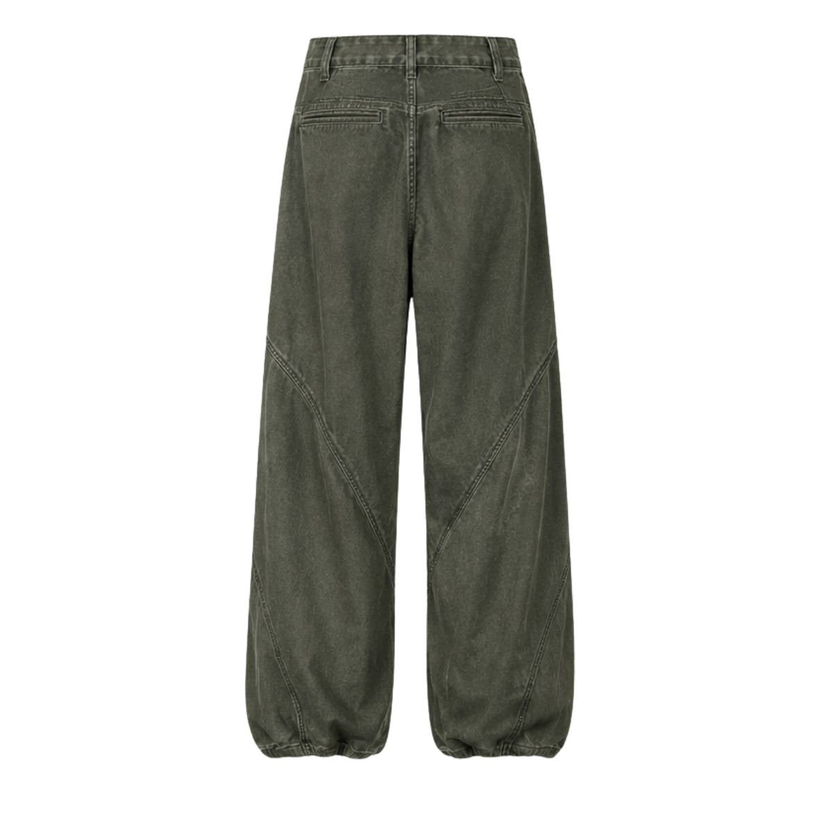 Striped Corduroy Patchwork Relaxed Fit Multi-Pocket Utility Cargo Pants