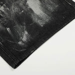 Studded Black Paint Splatter Wide Leg Jeans