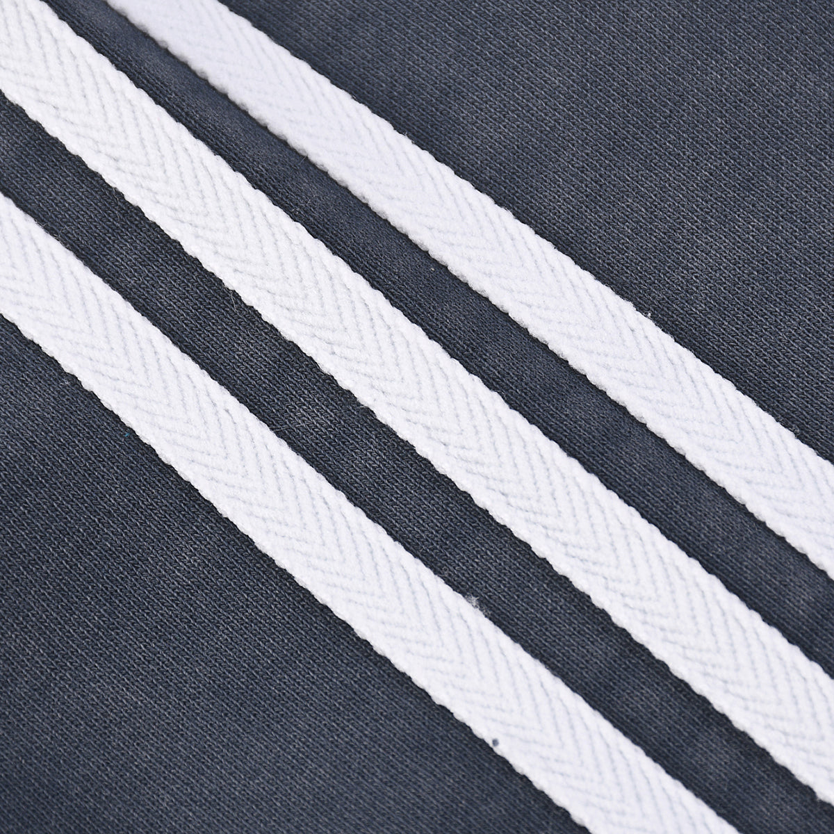 Contrast-Strap Sleeves Cotton Sweatshirt