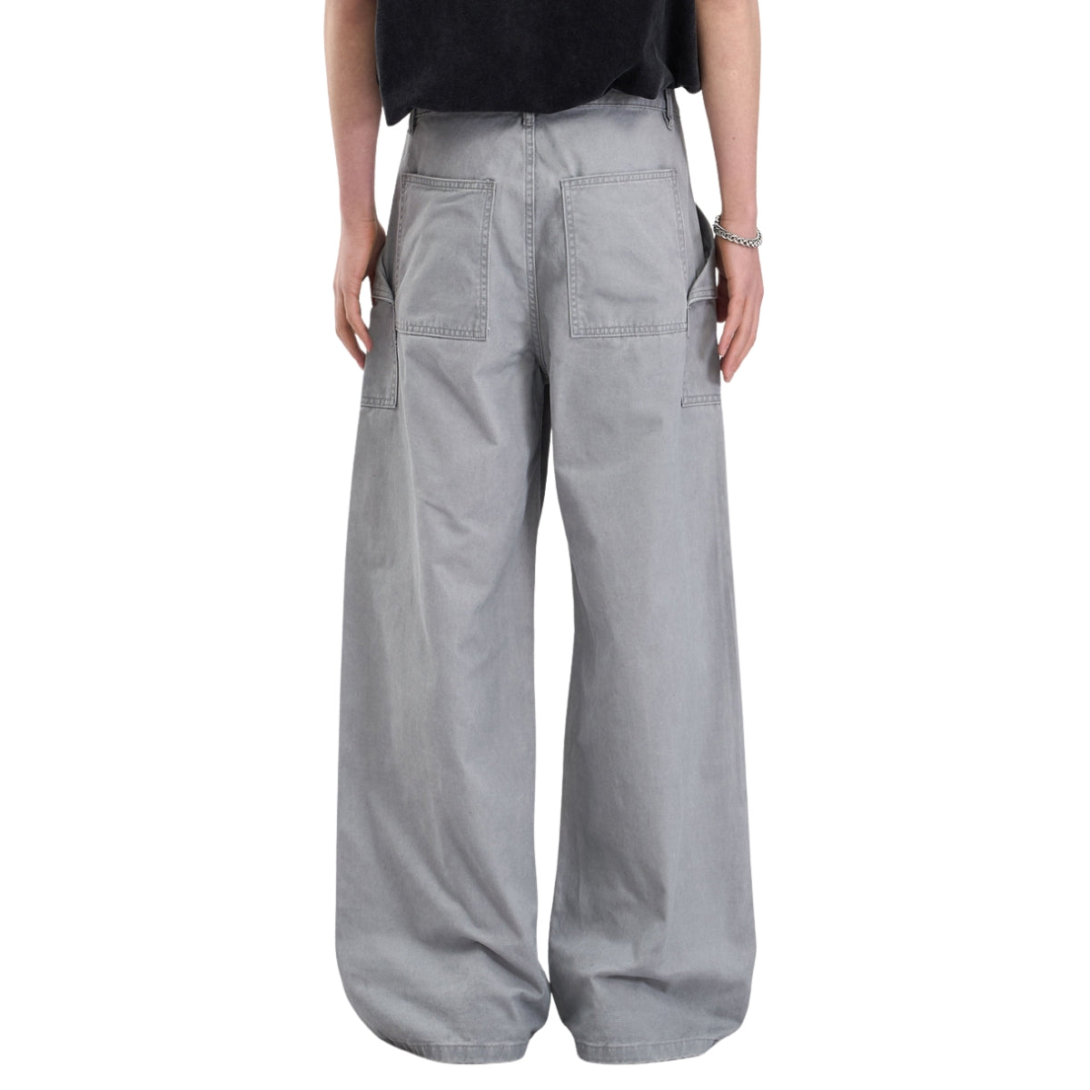 Multi-Pocket Baggy Utility with Zipper Detail Cargo Pants