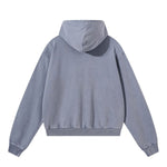 Snow Wash Vintage Distressed Ripped Hoodie