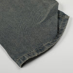 Studded Cross Detail Vintage Washed Wide Leg Denim