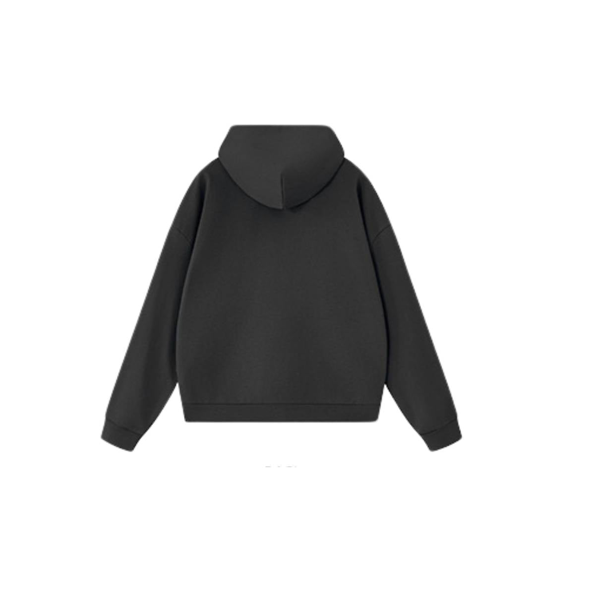 Sudadera con capucha y cremallera lavada de doble cursor
