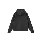 Sudadera con capucha y cremallera lavada de doble cursor