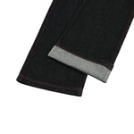 Embroidered Raw Denim Vintage Washed Loose Straight‑Leg Jeans