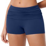 Folded Waistband Contoured‑Booty Elevated‑Feel Shorts