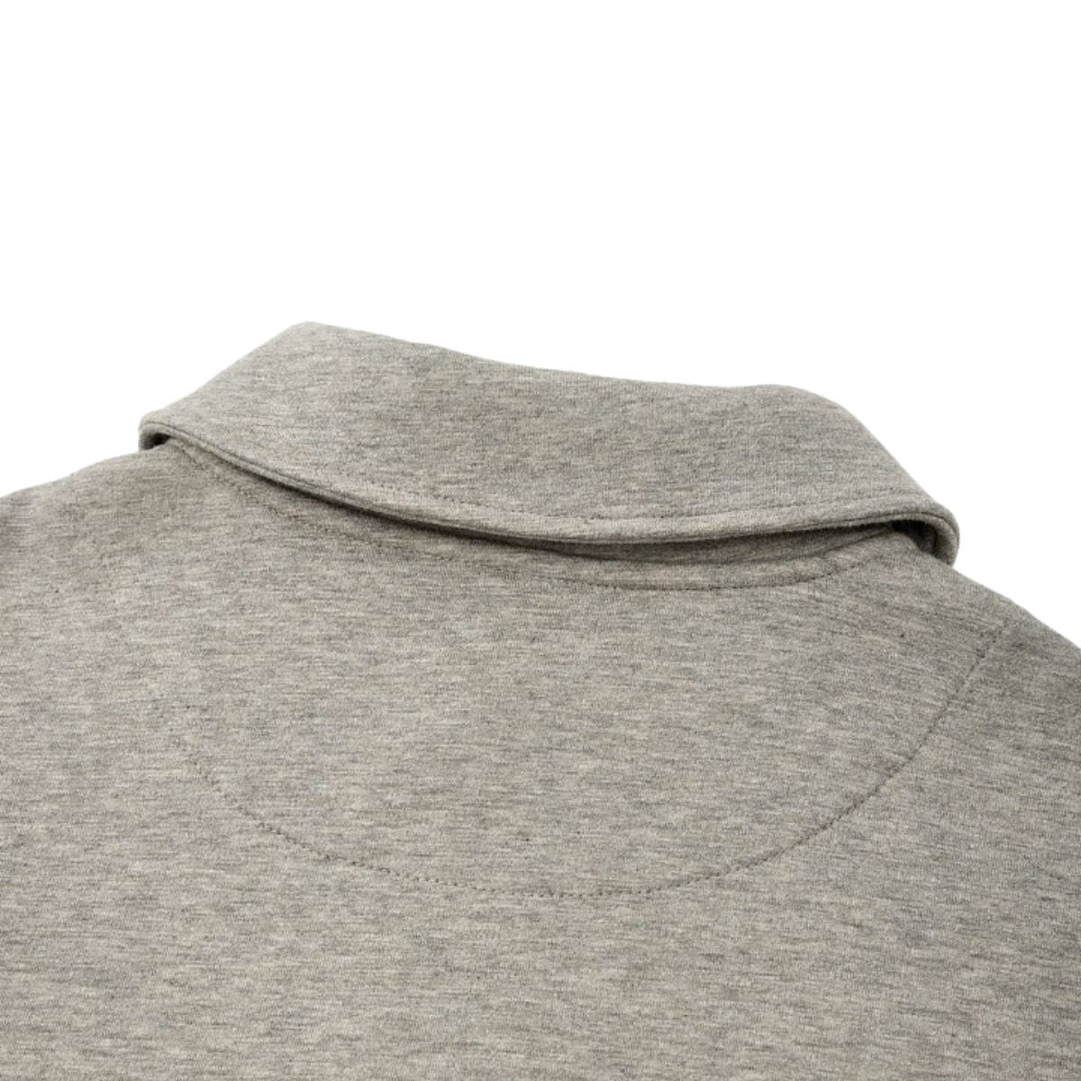 Quiet Luxury Melange Half-Placket Polo Sweatshirt
