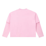 Vintage Snow‑Washed Relaxed Two‑Piece Sleeve Long Sleeve T‑Shirt