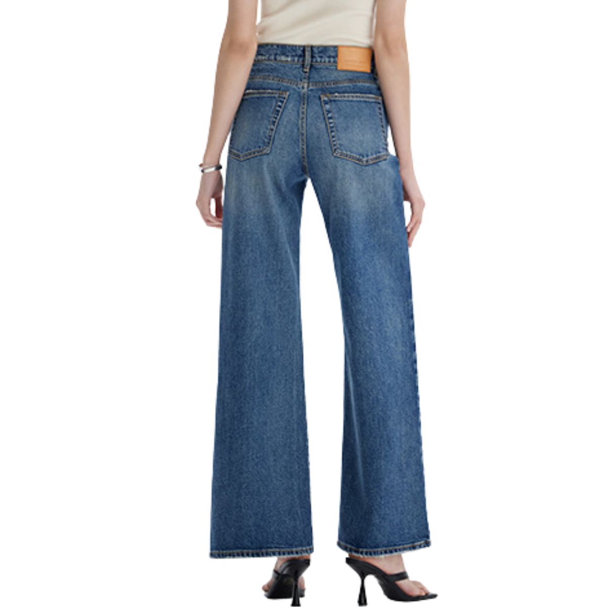 Risen Women's High-Rise Wide Leg Jeans