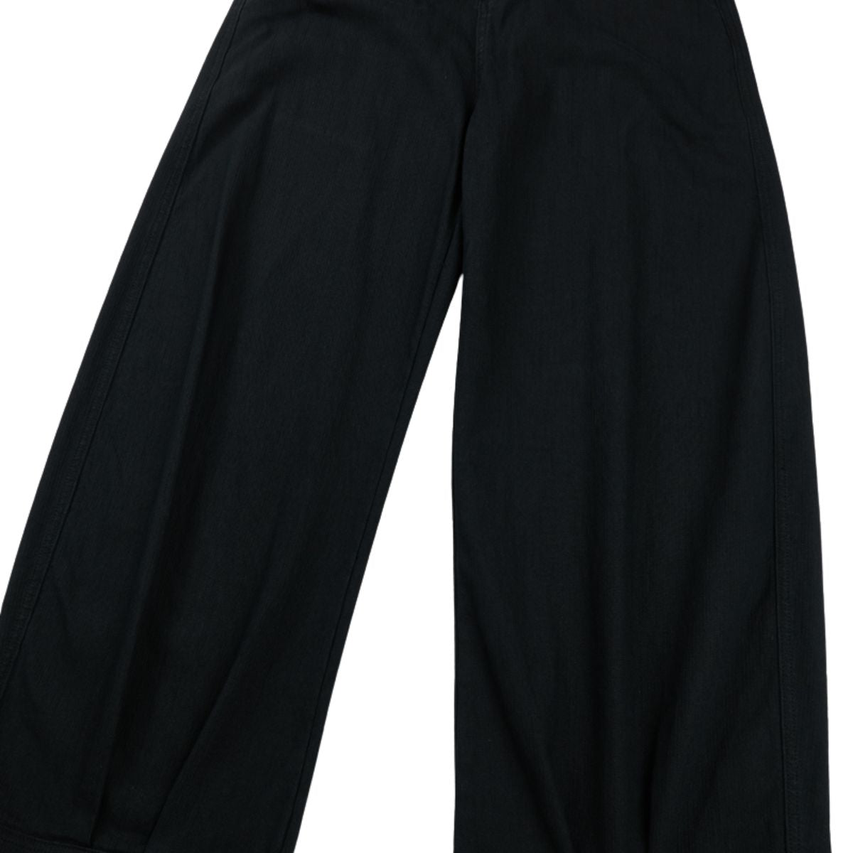 Balloon‑Cut Curved Wide Leg Trousers