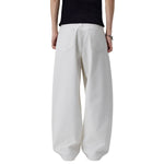 High Waist Structured Seam Relaxed Draped Wide Leg Pants