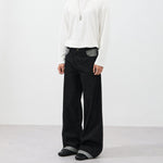 Washed Color‑Block Patchwork Jeans