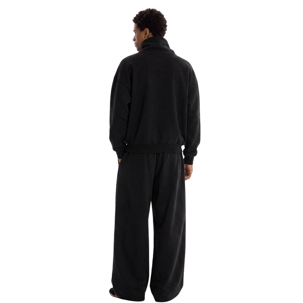 Heavyweight Drop‑Shoulder Relaxed Fit Drawstring Funnel Neck Sweatshirt