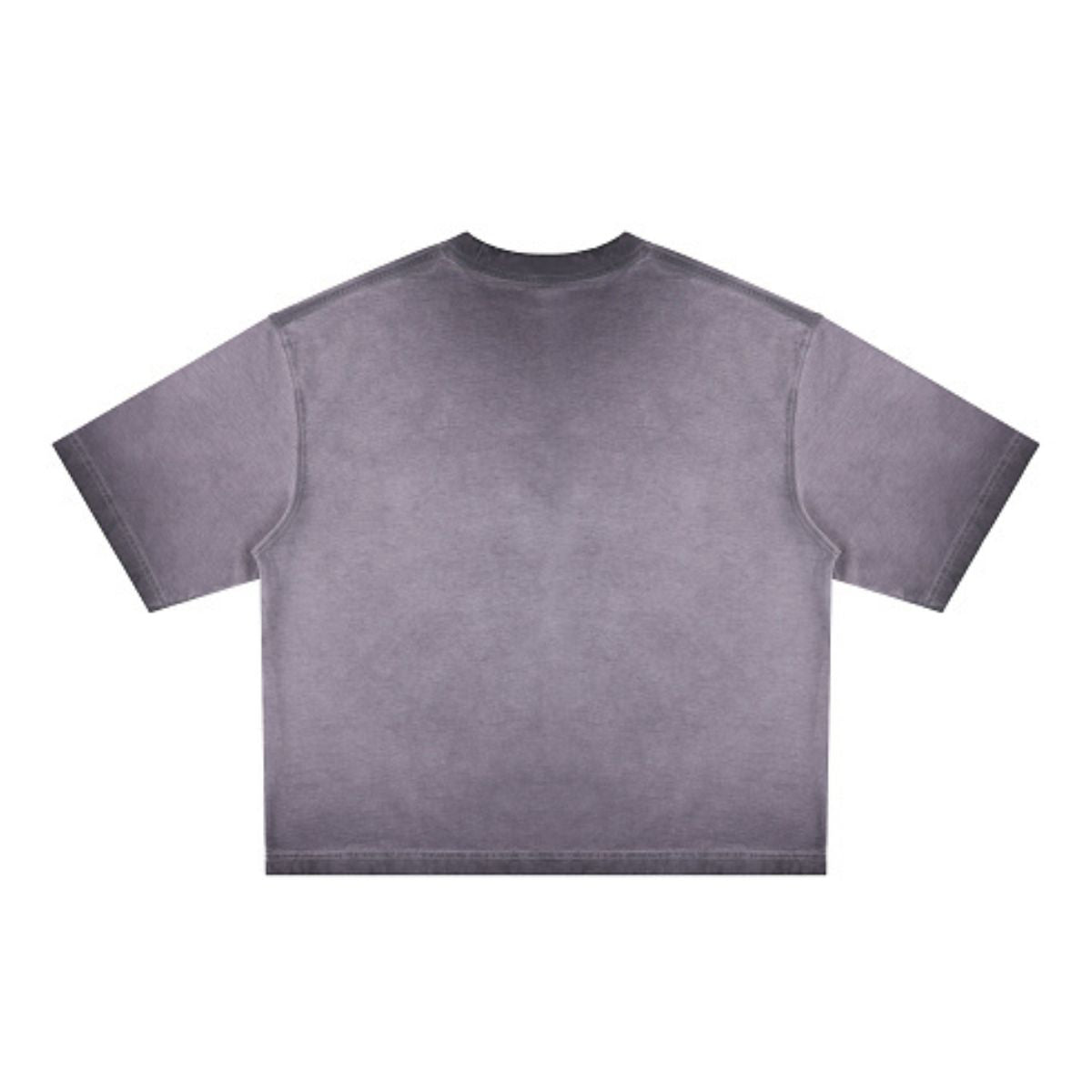 Washed Cotton Boxy Cropped Crew Neck Tee