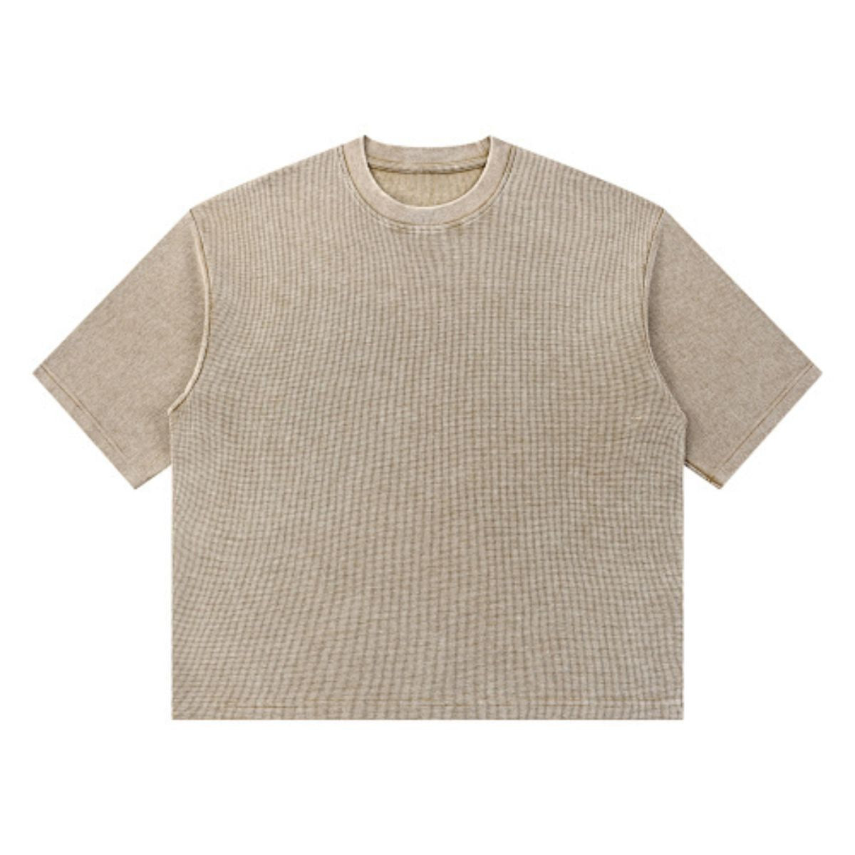 Snowflake Garment Dyed Waffle Knit Tee 340G