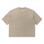 Snowflake Garment Dyed Waffle Knit Tee 340G