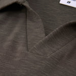 Retro Boxy Wool Blend Seagull Collar Polo Shirt