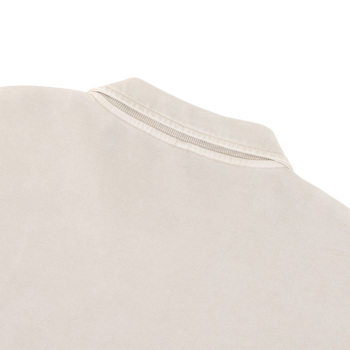 Heavyweight Snow Wash Collared Cropped Long Sleeve Sweatshirt