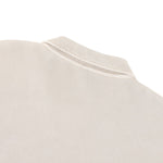 Heavyweight Snow Wash Collared Cropped Long Sleeve Sweatshirt