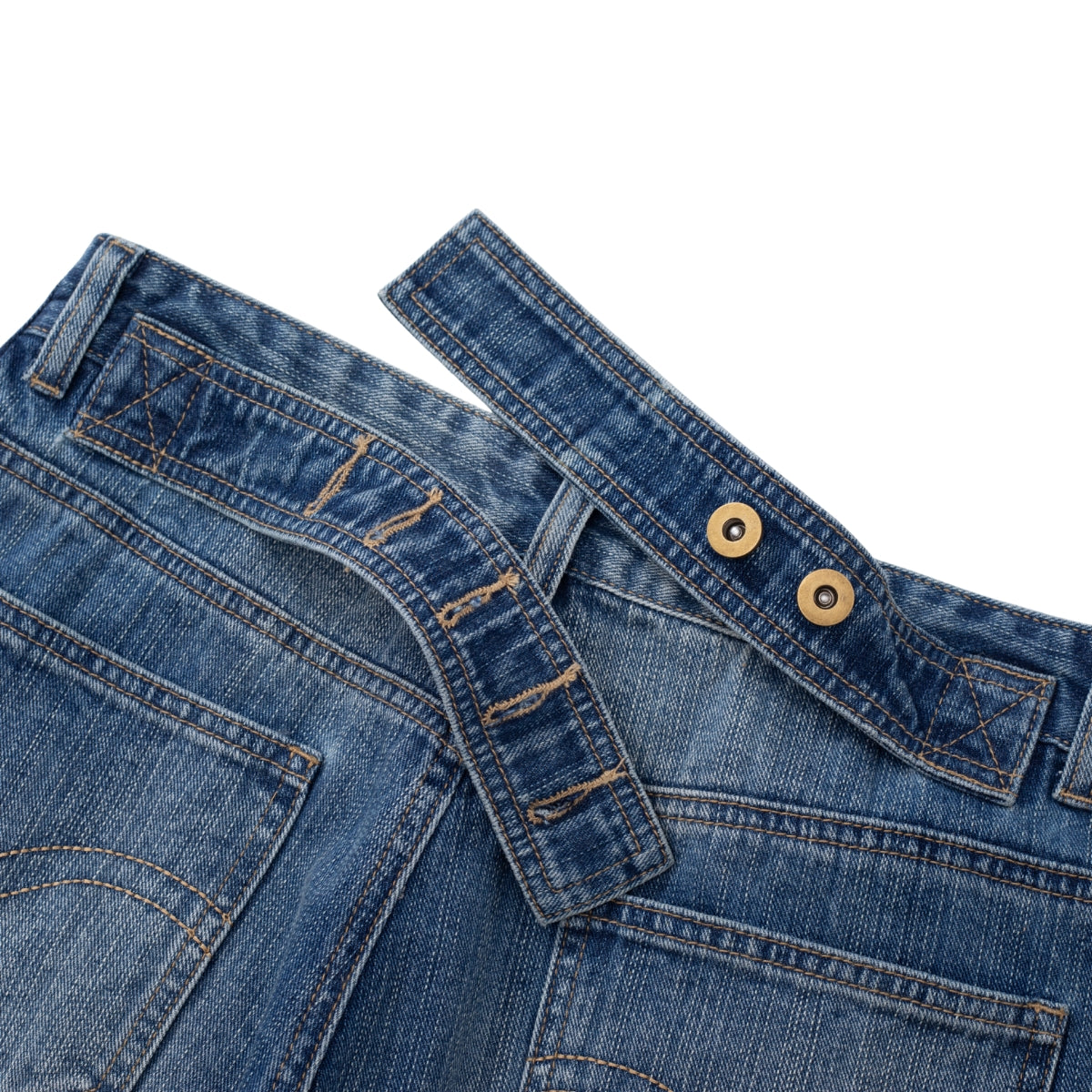 Paris Button Baggy Wide-Leg Denim Jeans