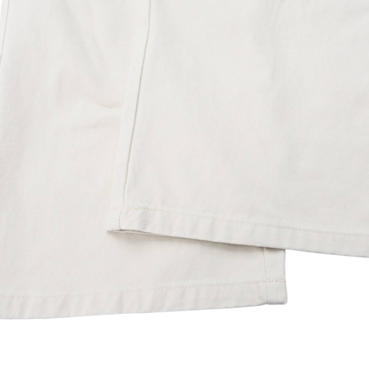 Pantalones de algodón con pierna ancha y color liso