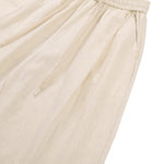 Solid Tint Linen-Blend Barrel Pants