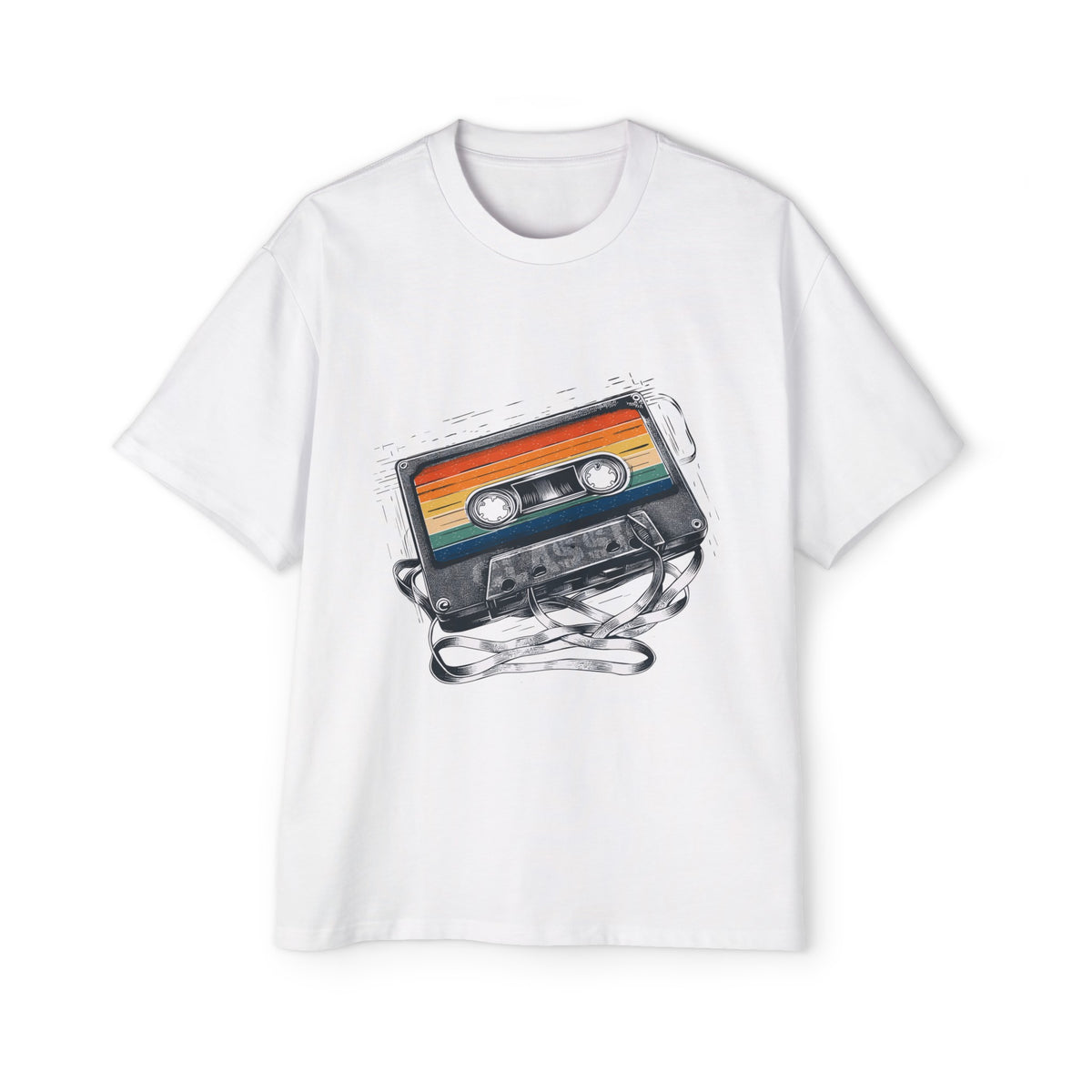 Cassette Tape Retro Graphic Tee-INNBLAC Fashion Apparel