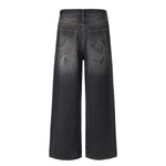 Paint Splatter Vintage Washed Straight Leg Jeans