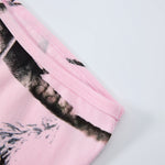 Pink Camo Leaf Print Single Shoulder Comfort Tank