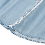 Vestido midi vaquero sin mangas con botones y aberturas en la parte delantera