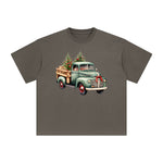 Vintage Christmas Truck Graphic Tee-INNBLAC Fashion Apparel