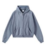Monkey Wash Ripped Distressed Cotton Pullover Hoodie