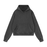 Washed Distressed Loose Casual Hoodie